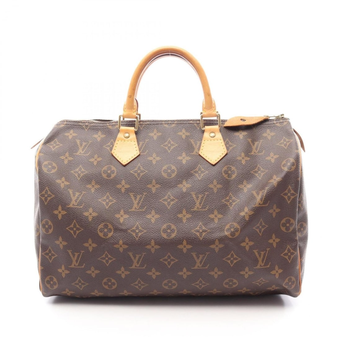 Louis Vuitton Speedy 35 Handbag, Coated Canvas and Leather, Monogram Pattern, Women's, Brown, M41524: --- Catalog ---Category: SizeSize (HxWxD): 25cm x 35cm x 18cm / 9.84'' x 13.77'' x 7.08''Category: DesignType: HandbagColor: BrownGender: WomenMaterial: Coated canvas , Monogram , Leather Category: Ge