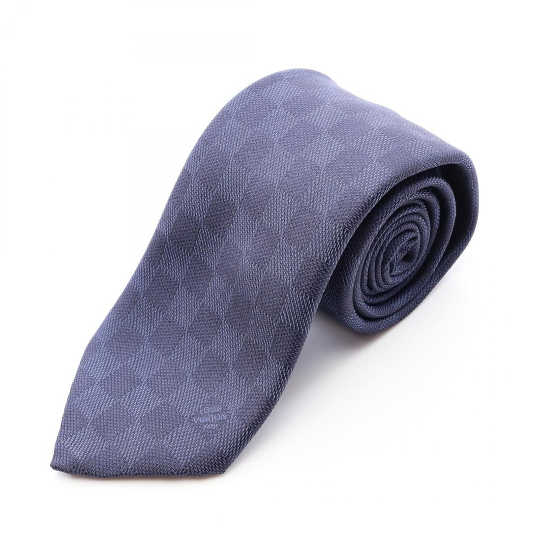 Louis Vuitton Damier Classic Silk Tie for Men, Navy (1 of 9)