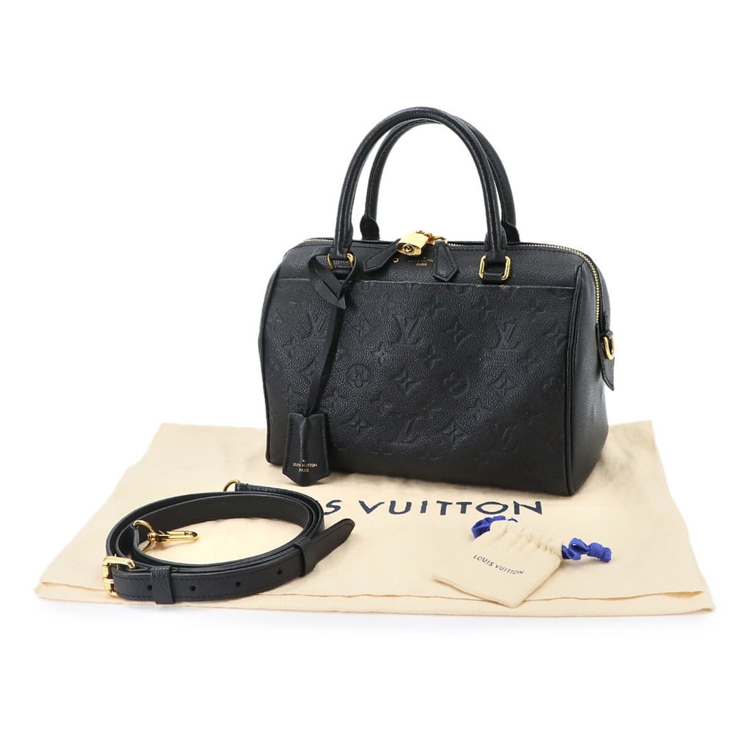 Louis Vuitton Speedy Bandouliere 25 NM Monogram Empreinte 2-way Hand/Shoulder Handbag M42401: --- Catalog ---Category: SizeWeight: 815g / 1.79lb.Size (HxWxD): 19cm x 26.5cm x 15cm / 7.48'' x 10.43'' x 5.9''Strap Length: 125cm - 137cm / 49.21'' - 53.93''Handle Length: 27cm / 10.62''Category: De