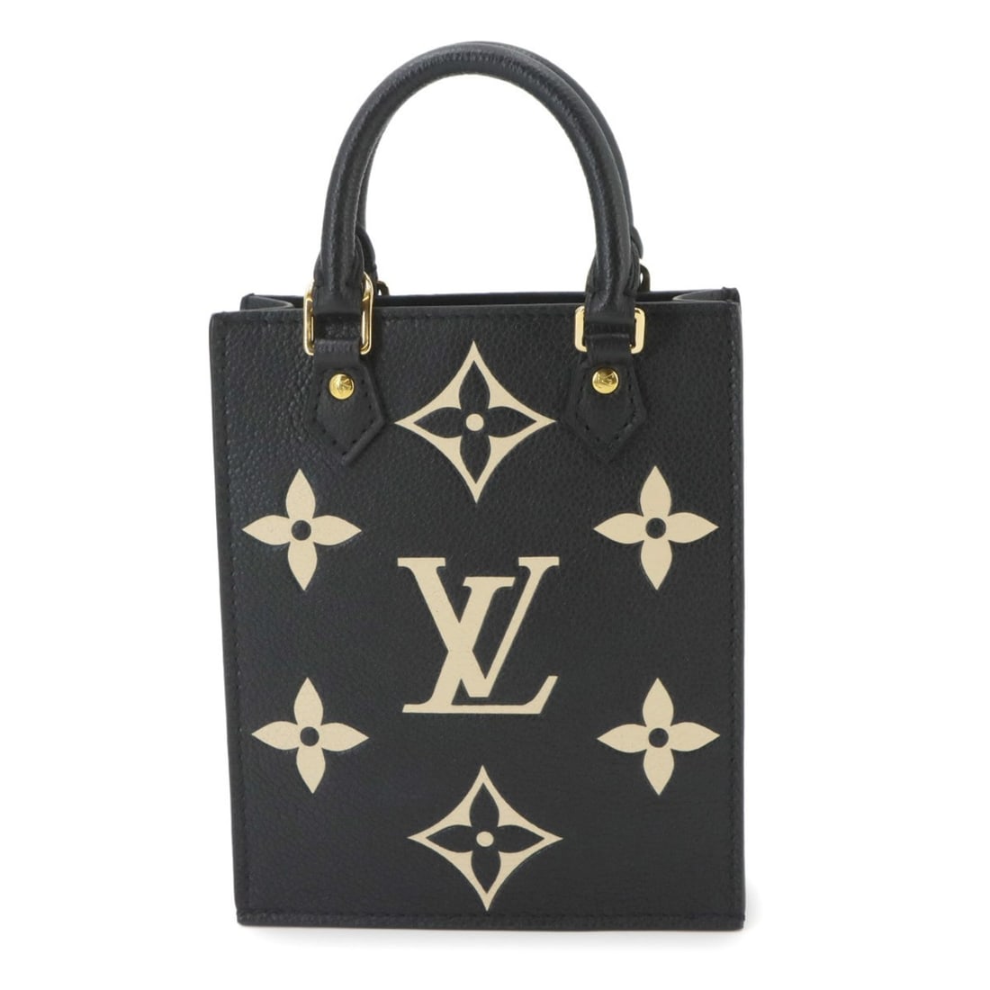 Louis Vuitton Petite Sac Plat, bicolor, Monogram Empreinte, 2-way handbag/shoulder bag, leather,: --- Catalog ---Category: SizeWeight: 230g / 8.11oz.Size (HxWxD): 17cm x 14cm x 5cm / 6.69'' x 5.51'' x 1.96''Strap Length: 116.5cm / 45.86''Handle Length: 18.5cm / 7.28''Category: DesignType: HandbagC