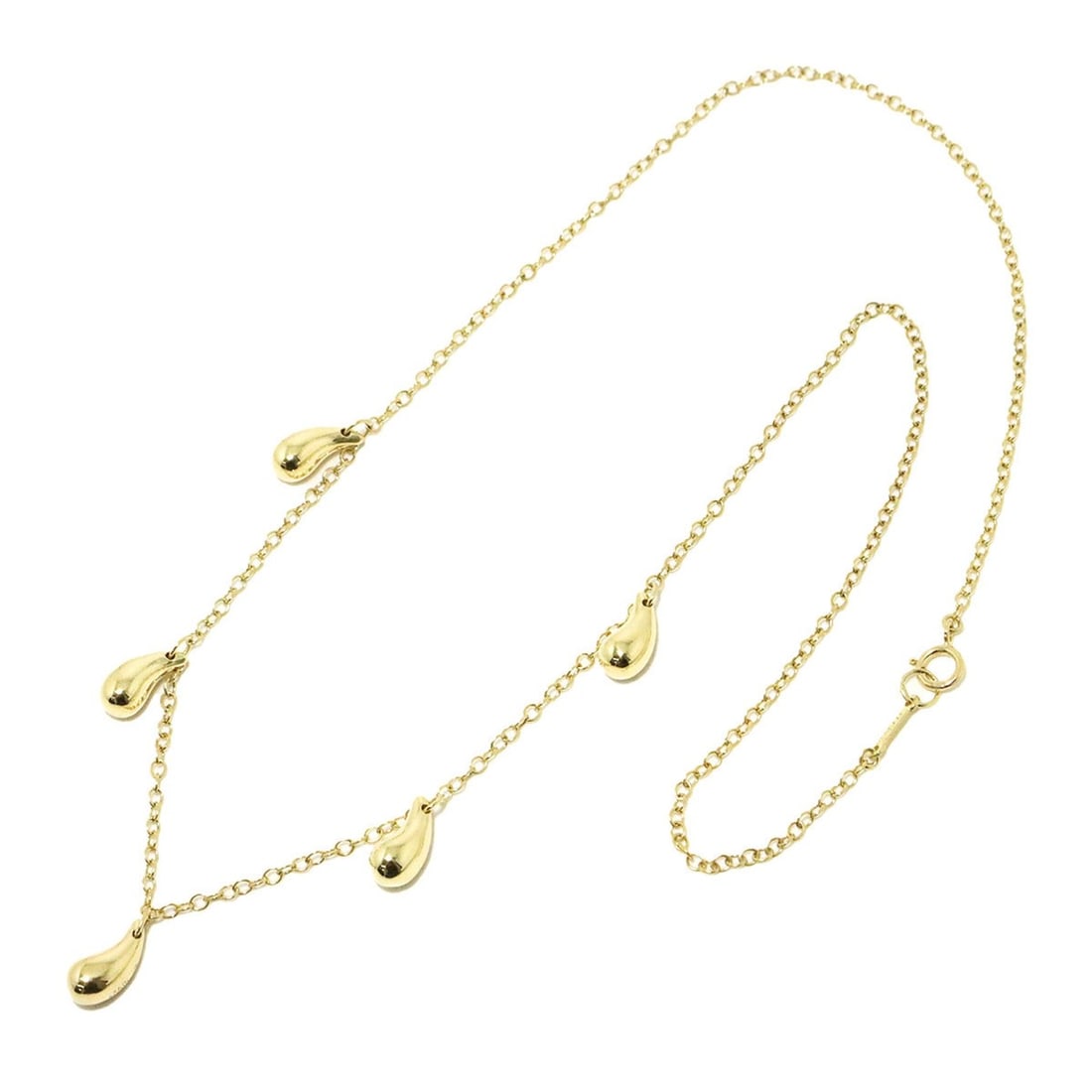 Tiffany & Co. Teardrop 5-Piece Necklace, 40cm, 18K Yellow Gold (750): --- Catalog ---Category: SizePendant Size: 11.2mm x 4.7mm / 0.44'' x 0.18''Neck Circumference: 40 cm / 15.74''Category: DesignGender: WomenMaterial: Yellow gold (18K)Necklace Type: NecklaceCategory: G