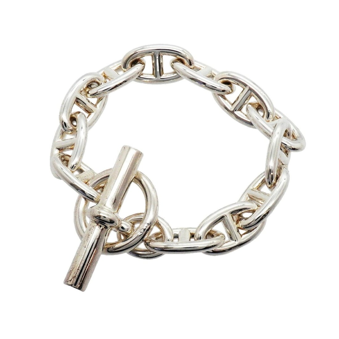 Hermes Chaine d'Ancre GM Bracelet, 12 links, Sterling Silver 925, Women's. (1 of 16)