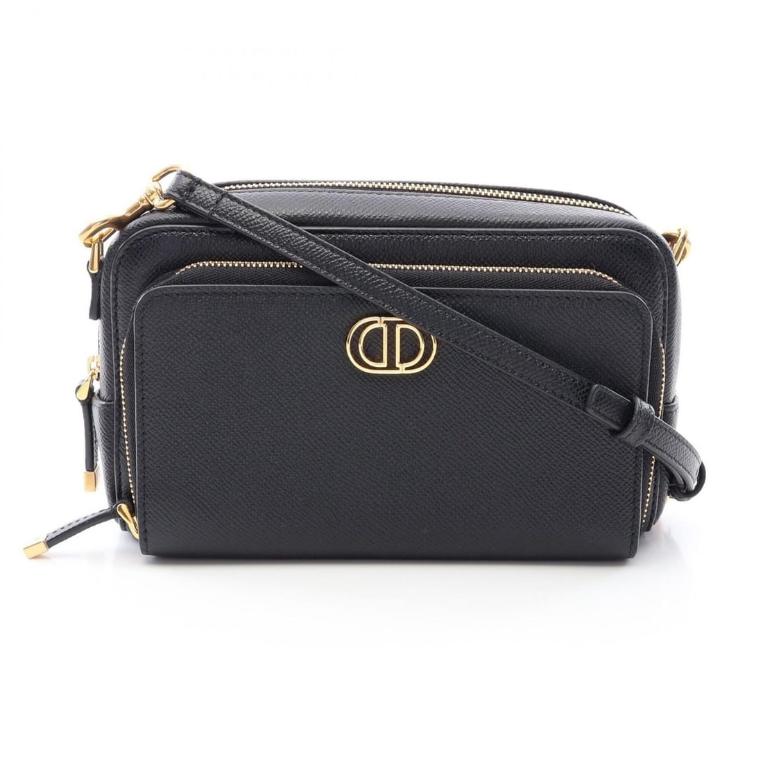 Christian Dior Dior Calo Double Pouch Shoulder Bag Handbag Leather Women's Black: --- Catalog ---Category: SizeSize (HxWxD): 11cm x 19cm x 2cm / 4.33'' x 7.48'' x 0.78''Category: DesignType: Pouch, Shoulder bagColor: BlackGender: WomenMaterial: Leather Category: GeneralBrand: Chris