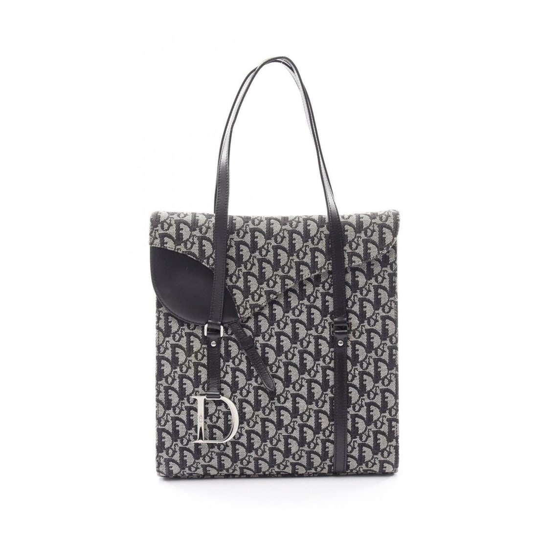 Christian Dior Dior Trotter Saddle Bag Tote Handbag Canvas Leather Women's Gray/Black: --- Catalog ---Category: SizeSize (HxWxD): 31.5cm x 29cm x 9cm / 12.4'' x 11.41'' x 3.54''Category: DesignType: Saddle bag, Tote bagColor: Black, GrayGender: WomenMaterial: Canvas , Leather Category: 