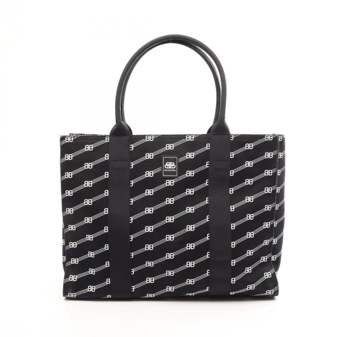 Balenciaga BB Monogram Trade Large Tote Bag Handbag Canvas Women's Black/White 621826: --- Catalog ---Category: SizeSize (HxWxD): 31.5cm x 42cm x 13cm / 12.4'' x 16.53'' x 5.11''Category: DesignType: Tote bagColor: Black, WhiteGender: WomenMaterial: Canvas Category: GeneralBrand: Balenc
