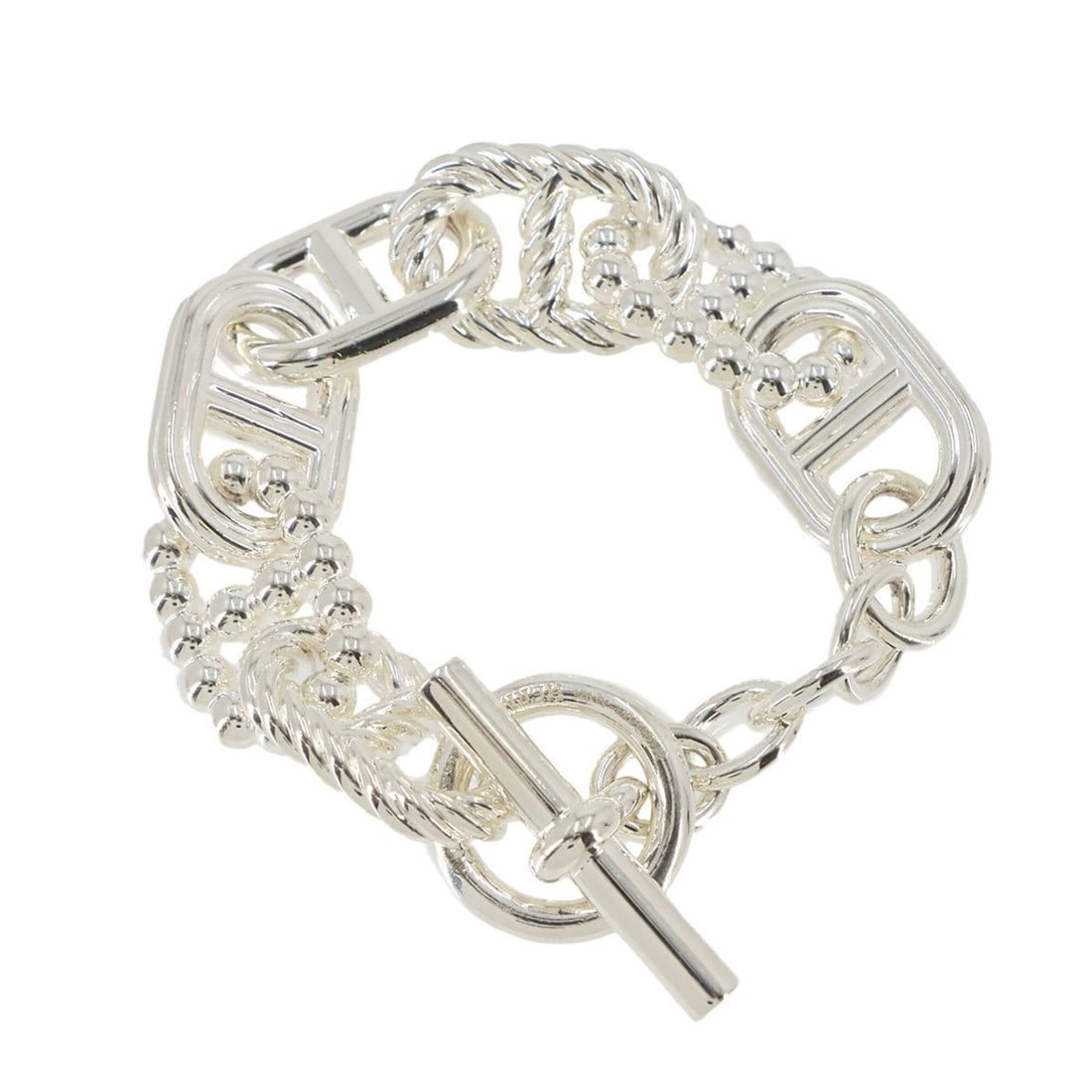 Hermes Chaine d'Ancre Alea 2 Bracelet, Size 17, Silver SV 925: --- Catalog ---Category: SizeLength: 24cm / 9.44''Category: DesignType: Charm braceletColor: SilverGender: WomenMaterial: Silver 925Category: GeneralBrand: Hermes--- Item List ---Section: ConditionRan