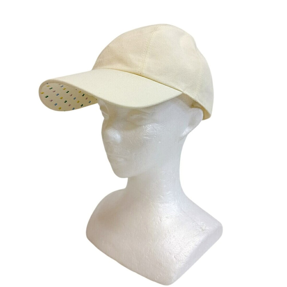 HERMES Hermes Sellier Button Cap White - 11