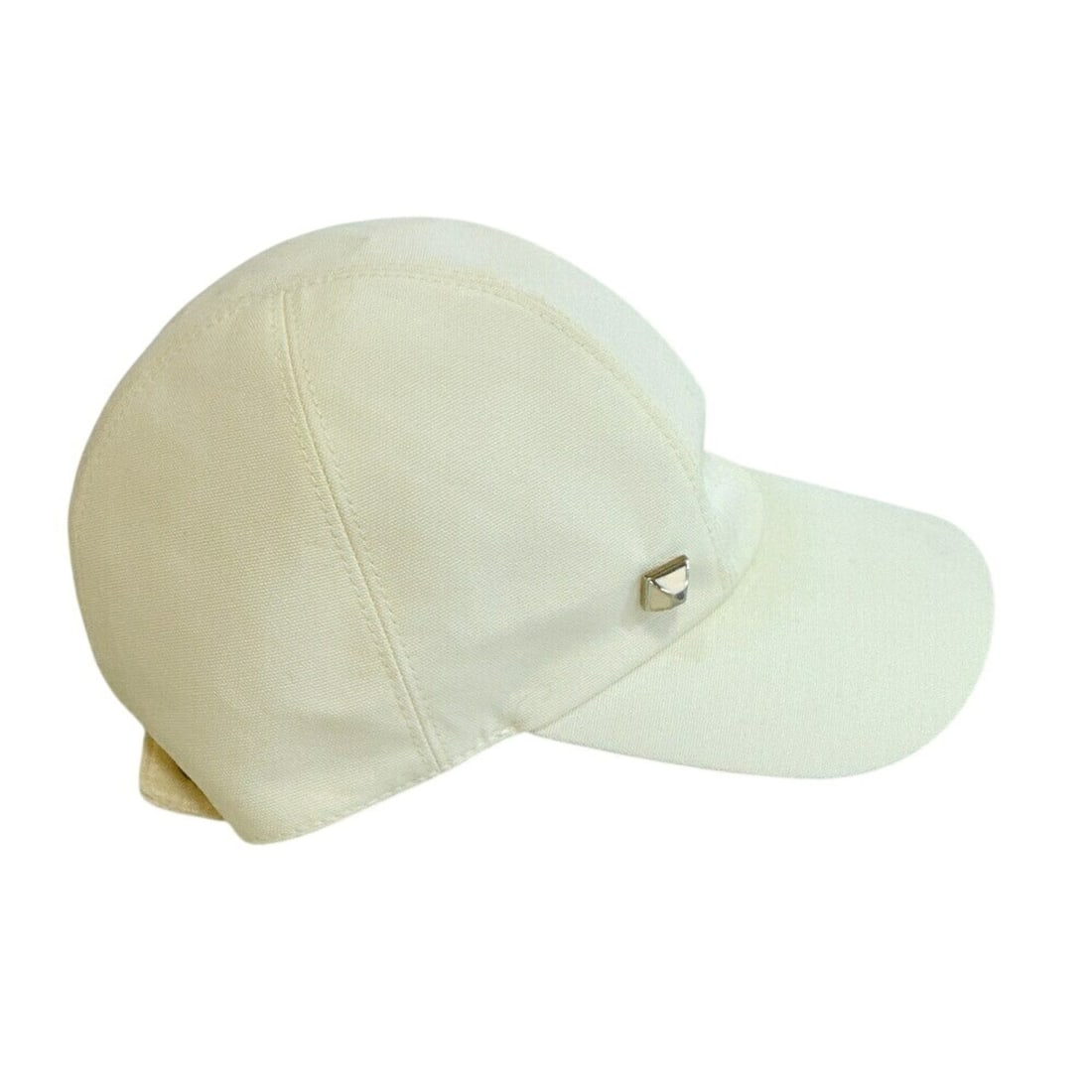 HERMES Hermes Sellier Button Cap White - 3