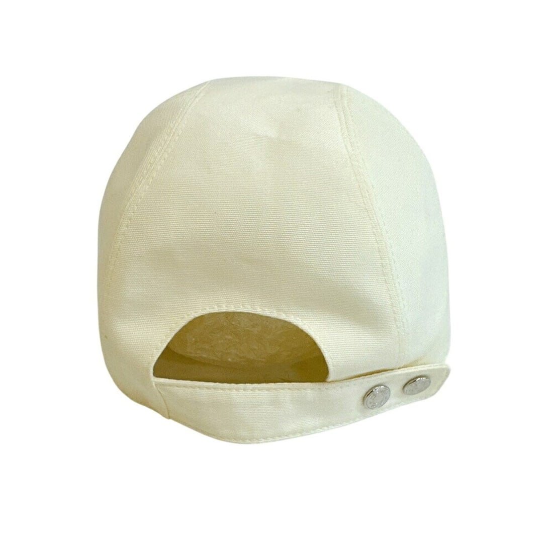 HERMES Hermes Sellier Button Cap White - 5