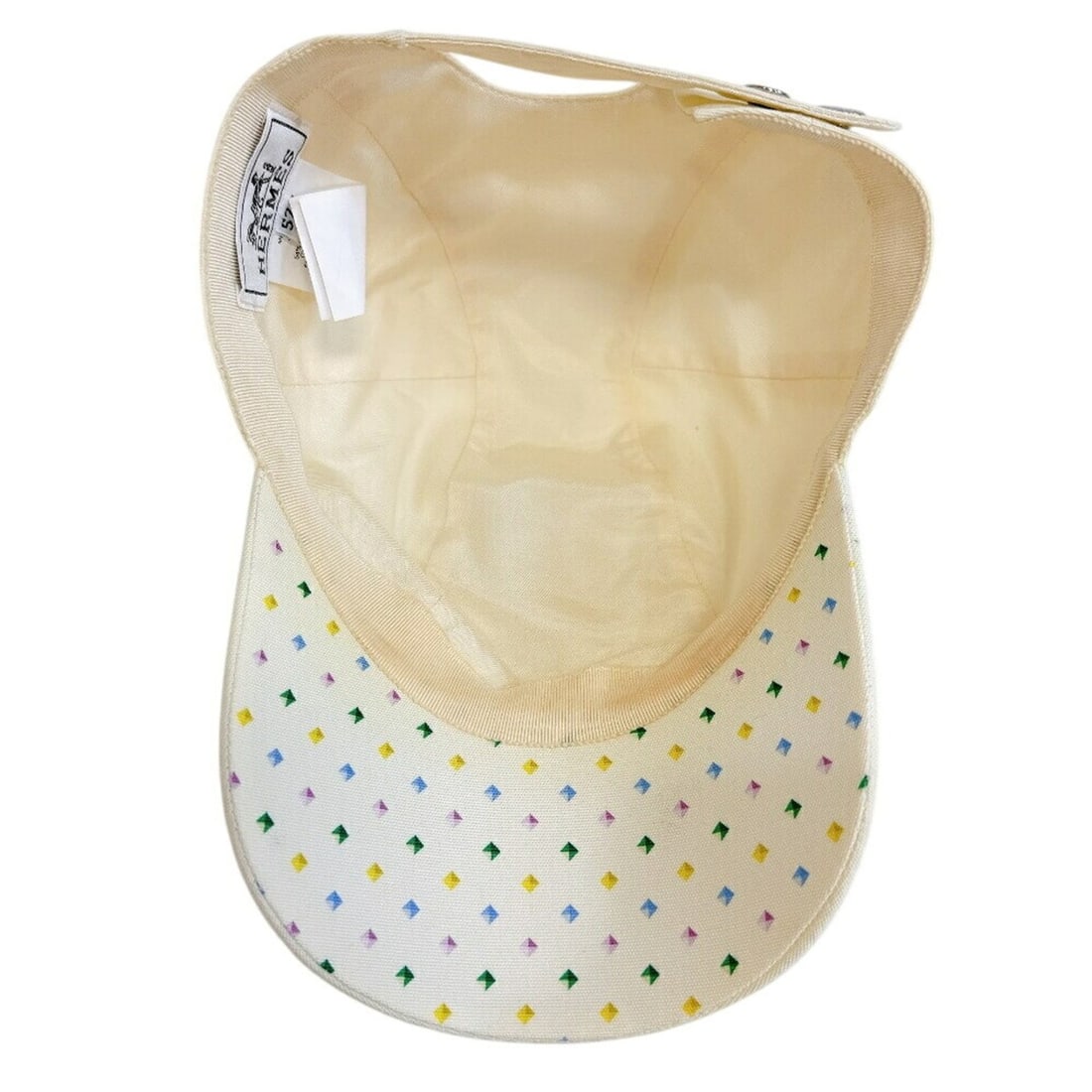 HERMES Hermes Sellier Button Cap White - 7