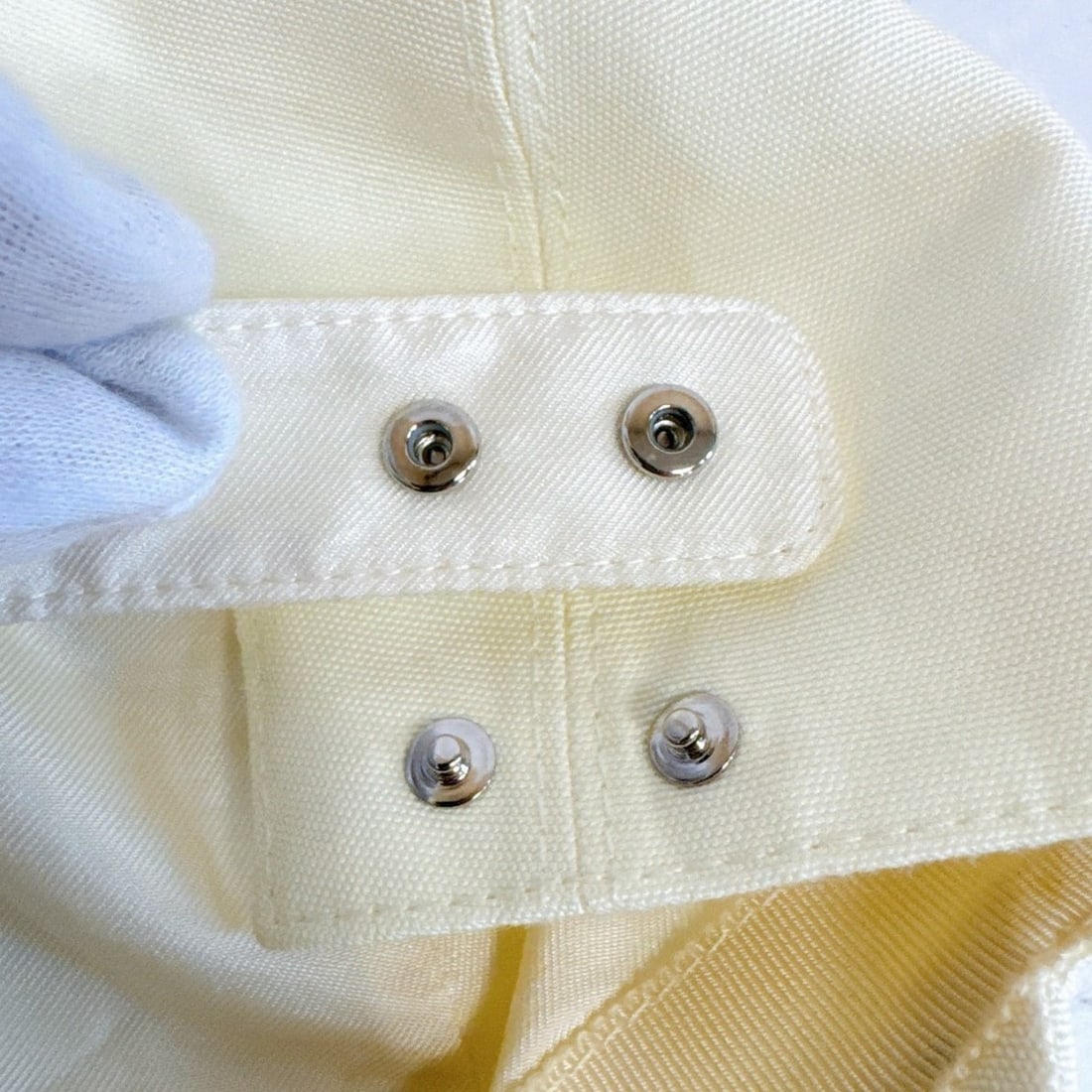 HERMES Hermes Sellier Button Cap White - 8