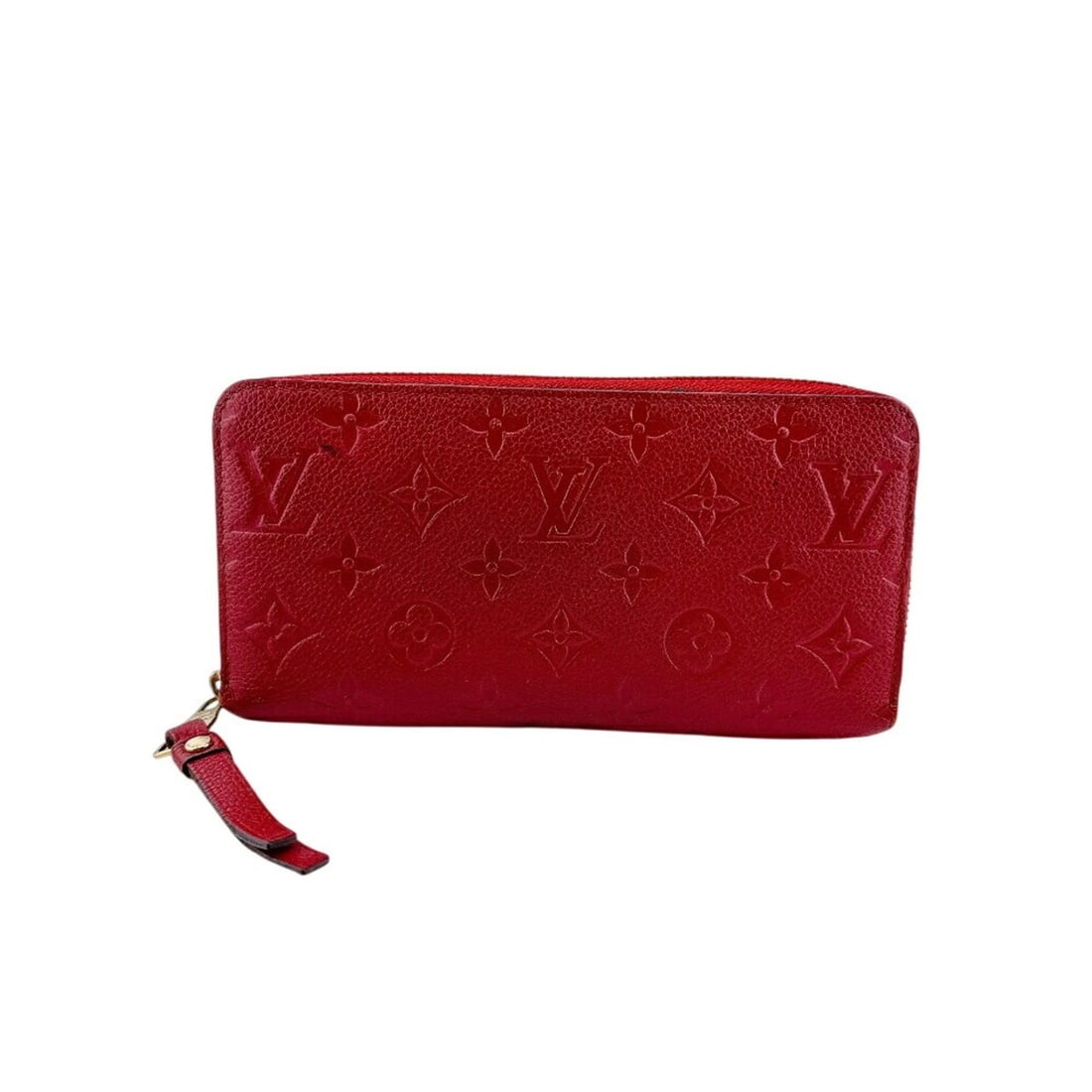 LOUIS VUITTON M63698 Portefeuille Clemence Round Empreinte Long Wallet Red: --- Catalog ---Category: SizeSize (HxWxD): 10.5cm x 20cm / 4.13'' x 7.87''Category: DesignColor: Red colorGender: WomenMaterial: Monogram Empreinte Category: GeneralMPN: M63698Brand: Louis Vuitton--- 