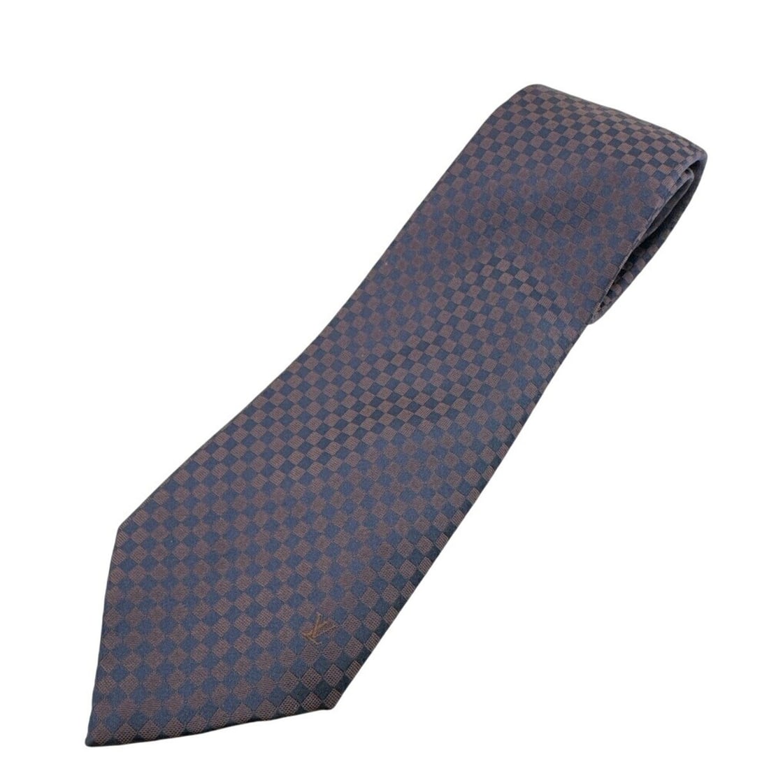 LOUIS VUITTON M78748 Cravat 8CM Micro Damier LV Tie Brown (1 of 11)