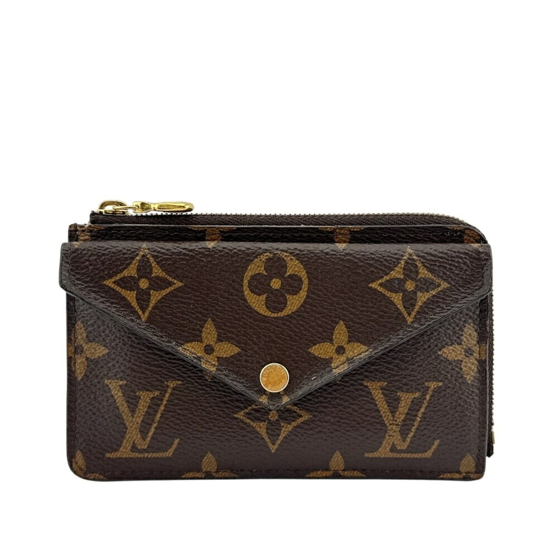 LOUIS VUITTON M69431 Porte Cartes Rect Verso L-shaped Keyring Brown (1 of 19)