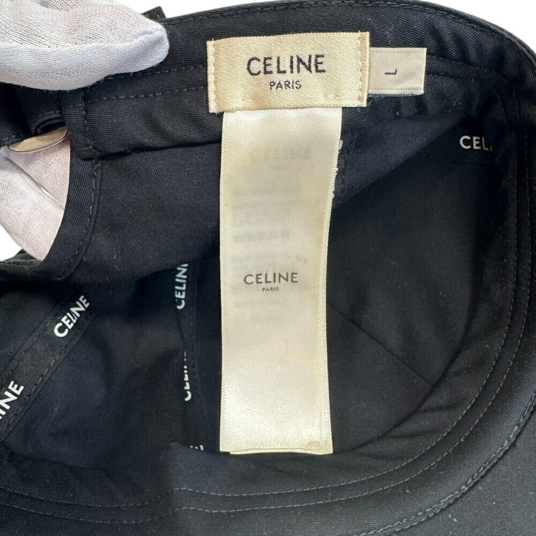 CELINE 2AUY8969P C Initial Baseball Cap Black - 10