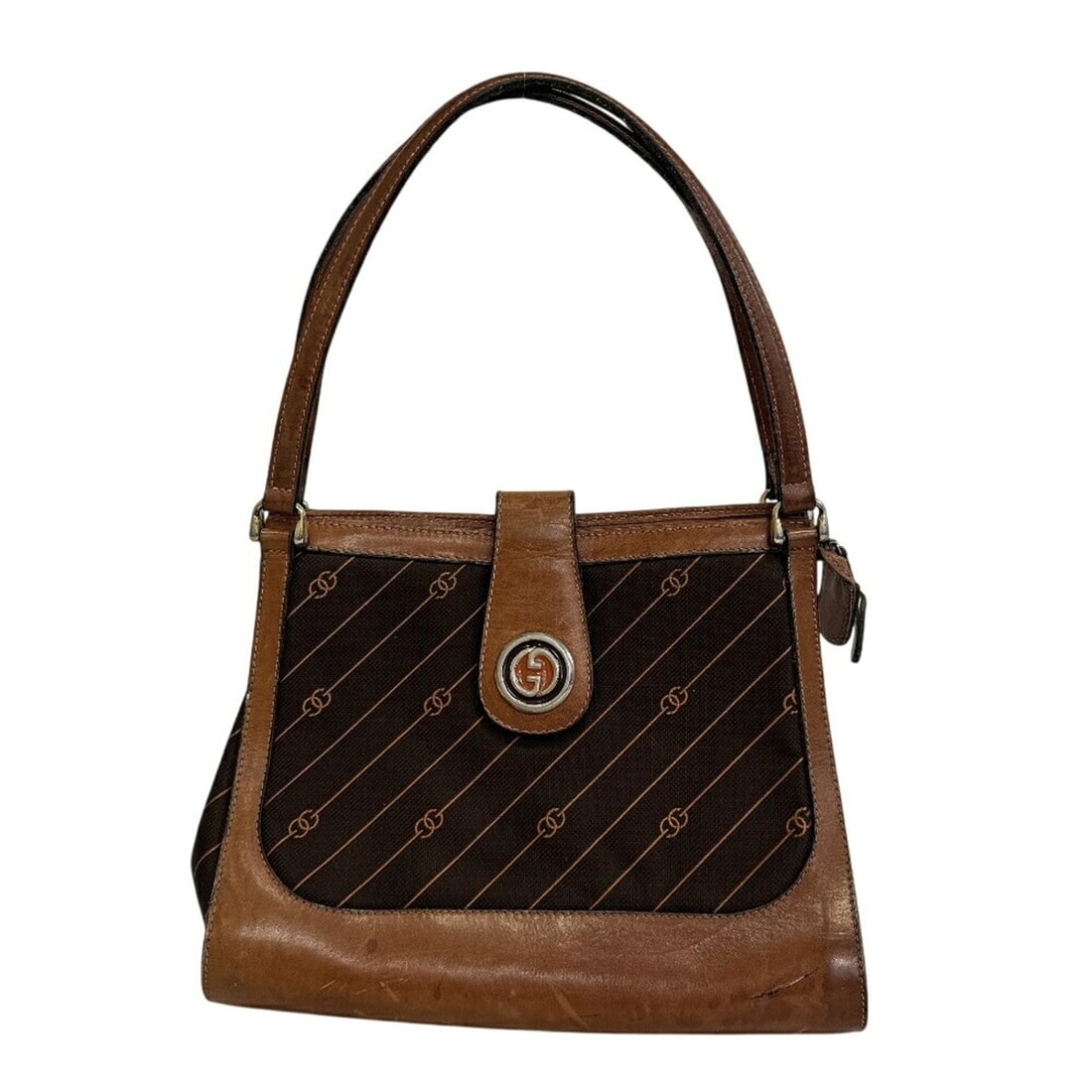GUCCI Interlocking G Old Gucci GG Shooting Star Shoulder Bag, Brown: --- Catalog ---Category: SizeSize (HxWxD): 23cm x 28cm x 7cm / 9.05'' x 11.02'' x 2.75''Category: DesignType: Shoulder bagColor: BrownGender: WomenMaterial: Canvas , Leather Category: GeneralBrand: Gu