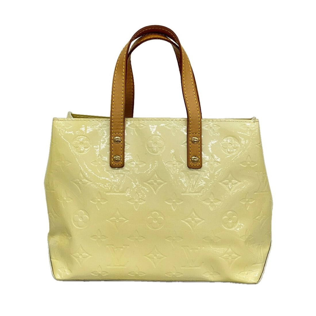 Louis Vuitton Vernis Lead PM handbag, M91336, Perle, for women. (1 of 20)