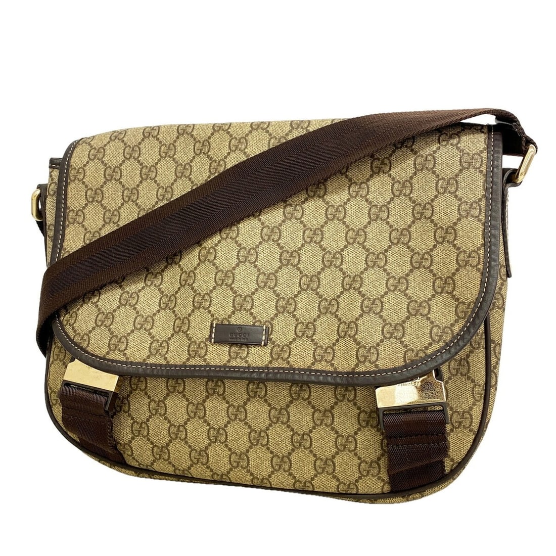 Gucci GG Supreme Shoulder Bag 201732 Brown Men's: --- Catalog ---Category: SizeSize (HxWxD): 27cm x 32cm x 11cm / 10.62'' x 12.59'' x 4.33''Category: DesignType: Shoulder bagColor: BrownGender: MenMaterial: PVC Hardware Color: GoldCategory: GeneralMP