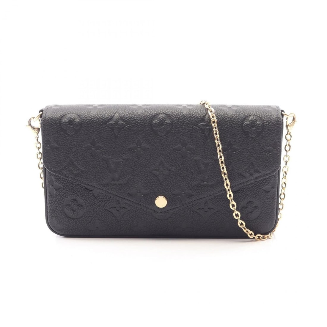 Louis Vuitton Pochette Felicie Shoulder Bag/Handbag, Leather, Monogram Empreinte, Women's, Black,: --- Catalog ---Category: SizeSize (HxWxD): 12.5cm x 21cm x 3cm / 4.92'' x 8.26'' x 1.18''Category: DesignType: Handbag, Pochette, Pouch, Shoulder bagColor: BlackGender: WomenMaterial: Leather Category