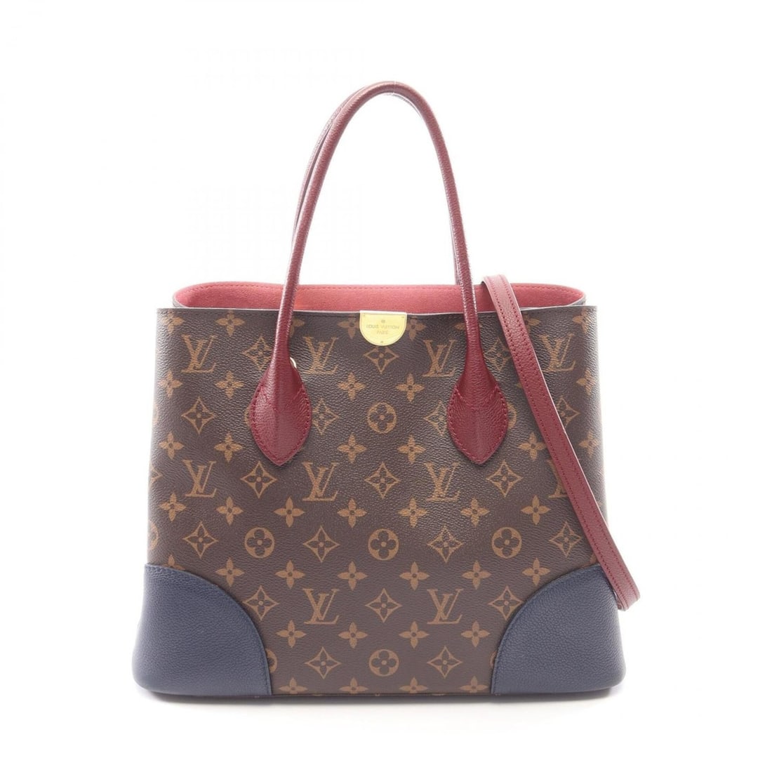 Louis Vuitton Flandrin Monogram Navy Mauve 2-Way Handbag, Coated Canvas Leather, Women's,: --- Catalog ---Category: SizeSize (HxWxD): 26cm x 33cm x 14.5cm / 10.23'' x 12.99'' x 5.7''Category: DesignType: HandbagColor: Bordeaux, Bordeaux brown, Brown, NavyGender: WomenMaterial: PVC , Coated 