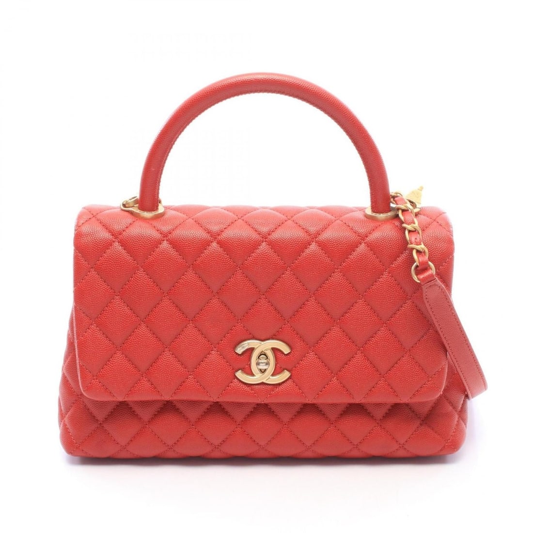 Chanel Coco Handle 29 Top Flap Handbag, Matelassé 2-Way Caviar Skin (Grained Calfskin), Women's, (1 of 13)