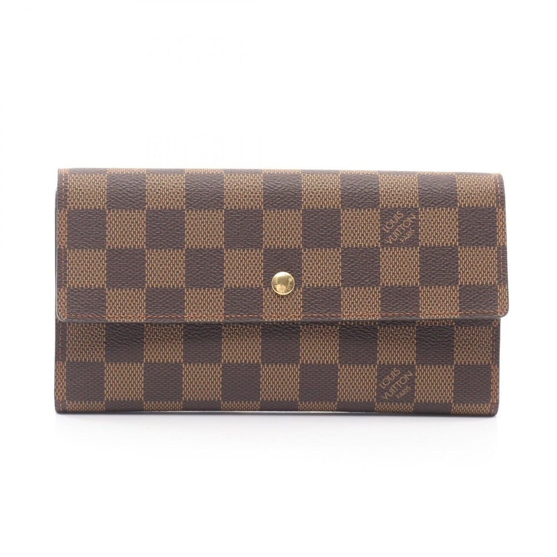 Louis Vuitton Portefeuille International Tri-fold Long Wallet, Leather, Damier Pattern, Women's,: --- Catalog ---Category: SizeSize (HxWxD): 10.5cm x 19cm x 2cm / 4.13'' x 7.48'' x 0.78''Category: DesignType: Long wallet (tri-fold)Color: Brown, EbeneGender: WomenMaterial: Leather , PVC Category: G