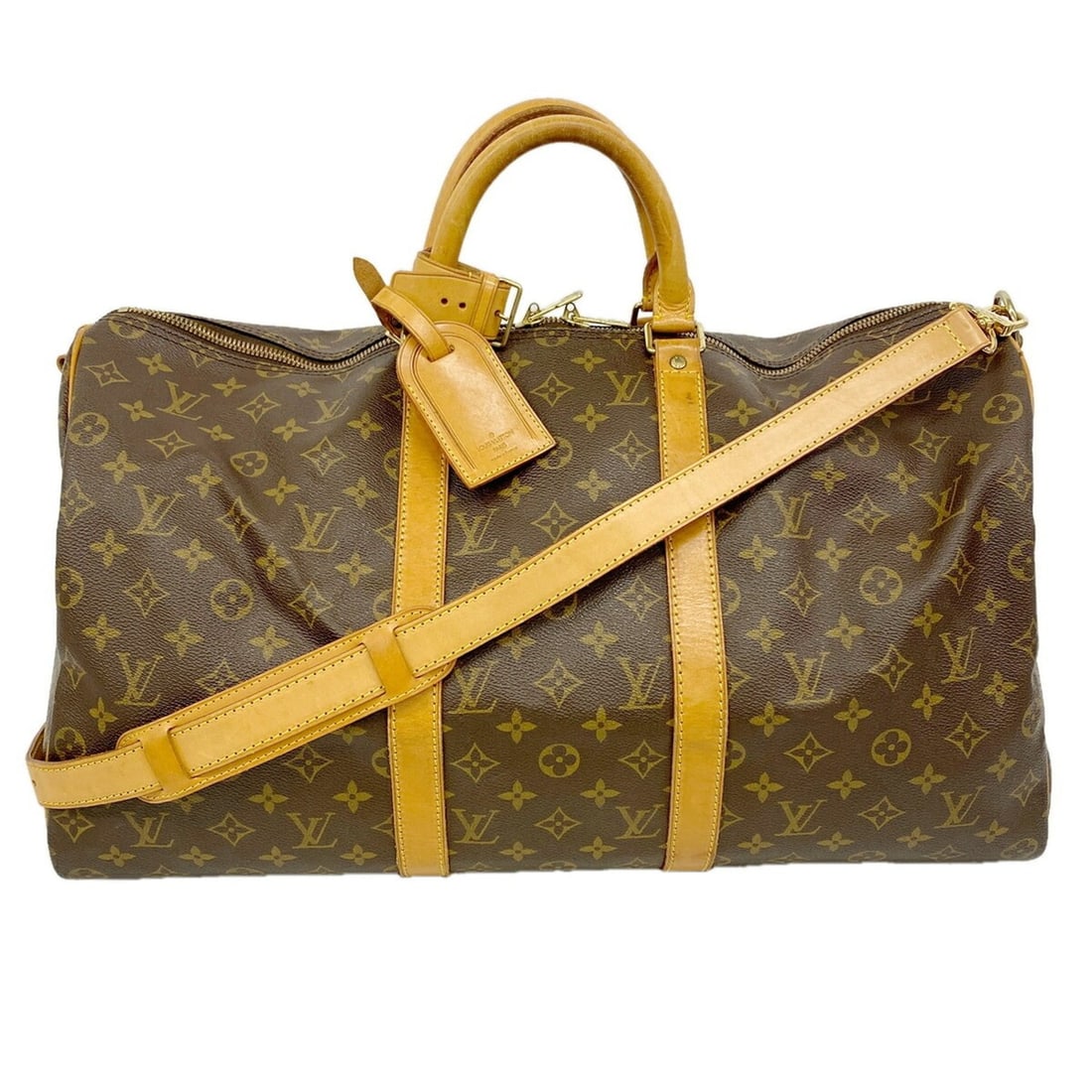 Louis Vuitton Bags - Boston Monogram Keepall Bandoulière 50 M41416 Brown Men's & Women's (1 of 10)