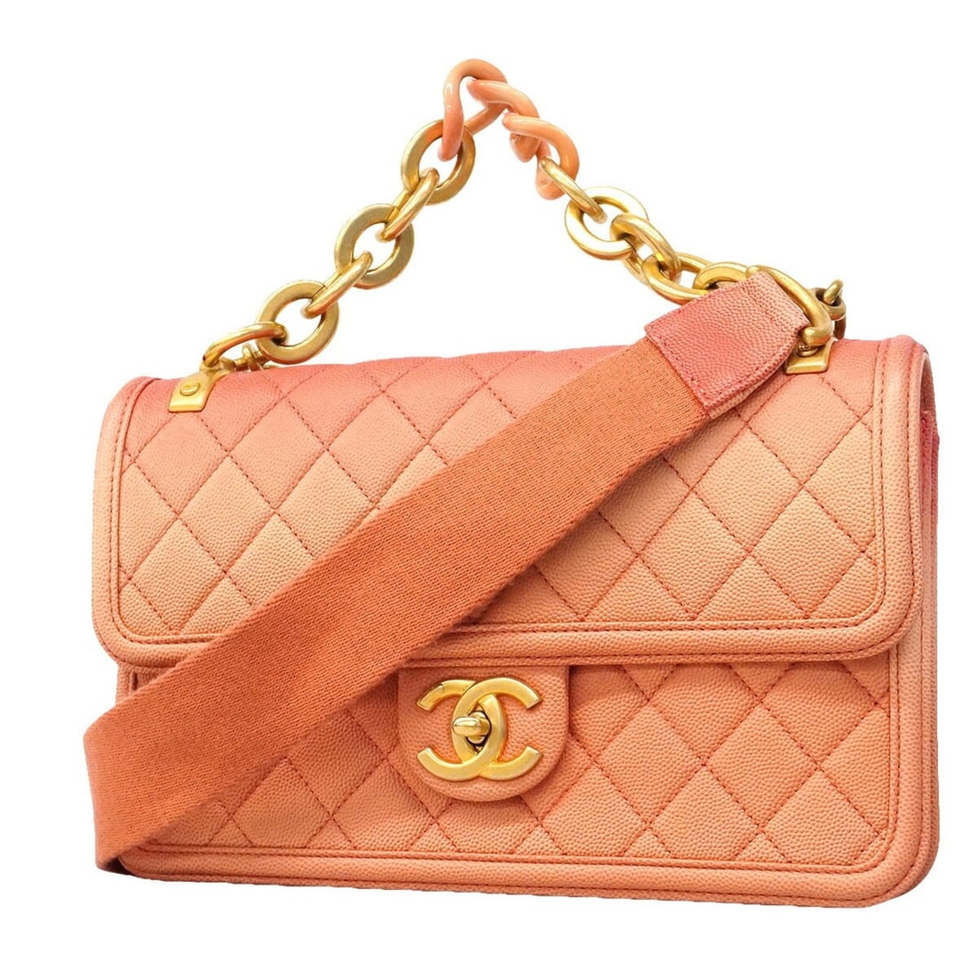 Chanel Matelassé Shoulder Bag, Caviar Leather, Pink, Women's (1 of 12)