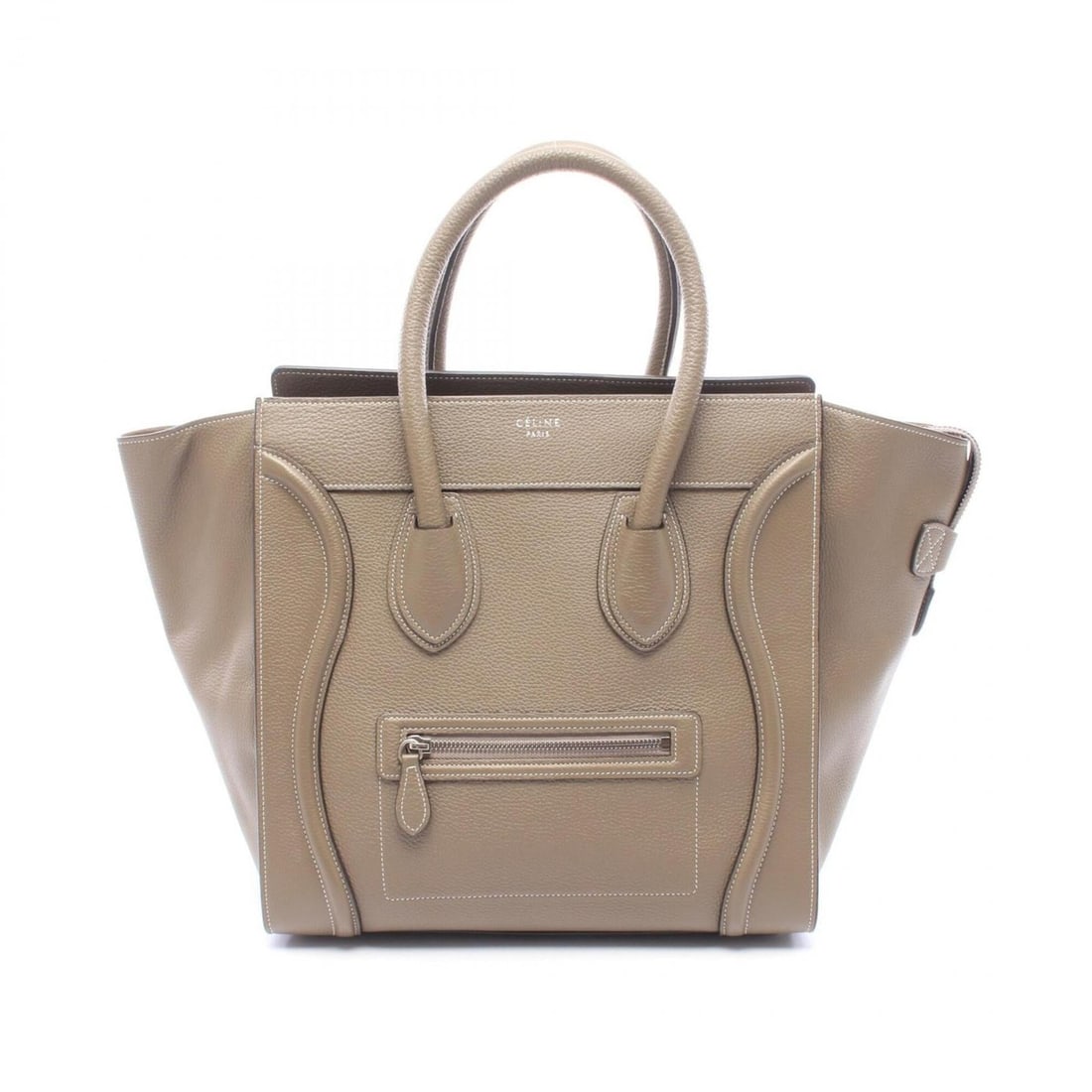 Celine Luggage Mini Shopper Handbag, Leather, Women's, Beige (1 of 16)