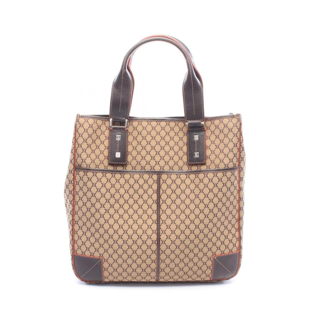 Celine Macadam Tote Bag Handbag Canvas Leather Women's Beige Brown (1 of 15)
