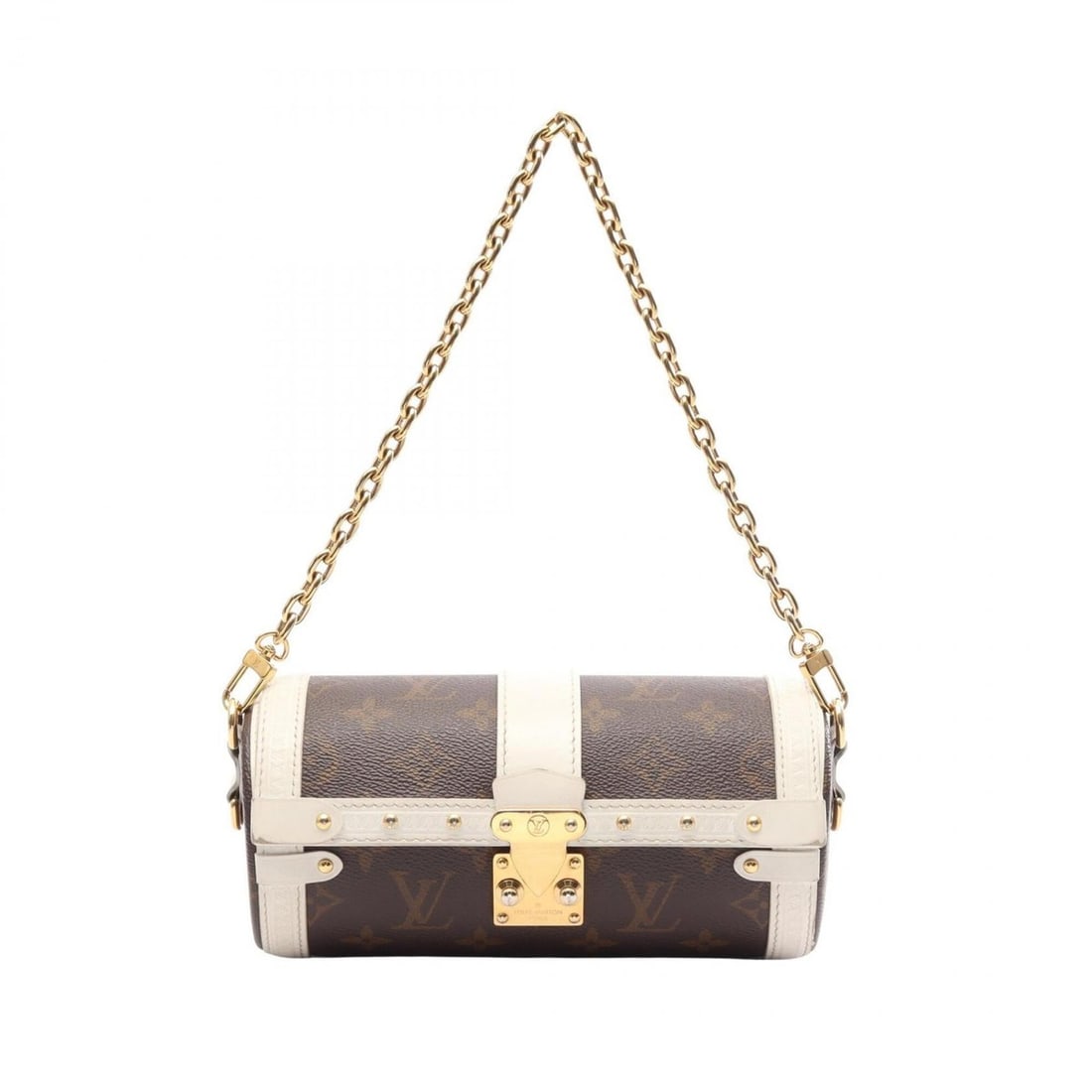 Louis Vuitton Papillon Trunk Monogram Shoulder Bag/Handbag, Coated Canvas and Leather, Women's,: --- Catalog ---Category: SizeSize (HxWxD): 9cm x 20cm x 9cm / 3.54'' x 7.87'' x 3.54''Category: DesignType: Handbag, Shoulder bagColor: Brown, WhiteGender: WomenMaterial: PVC , Leather Category: Gener