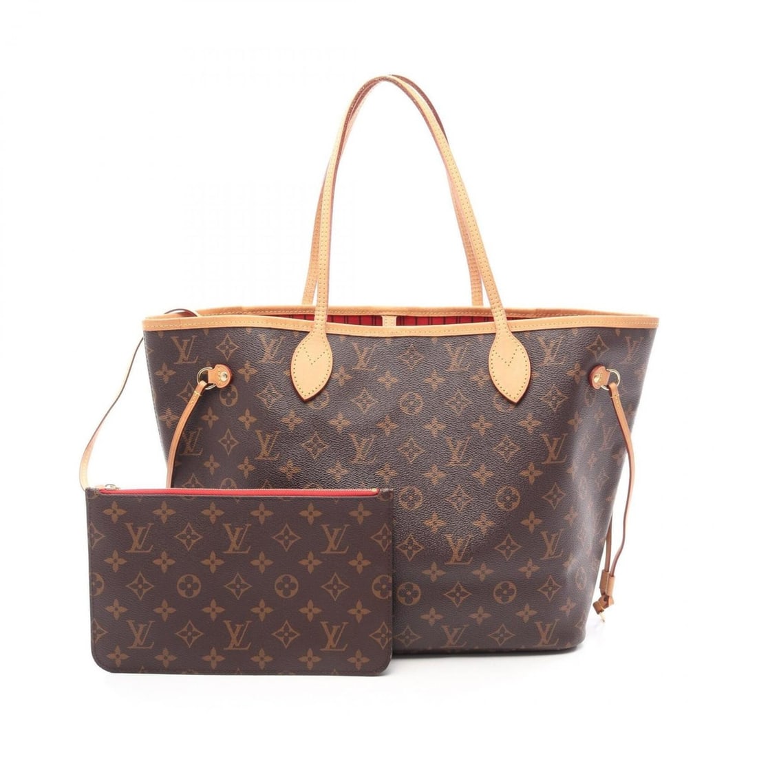 Louis Vuitton Neverfull MM Tote Bag Handbag, Coated Canvas and Leather, Monogram Pattern, Women's, (1 of 12)