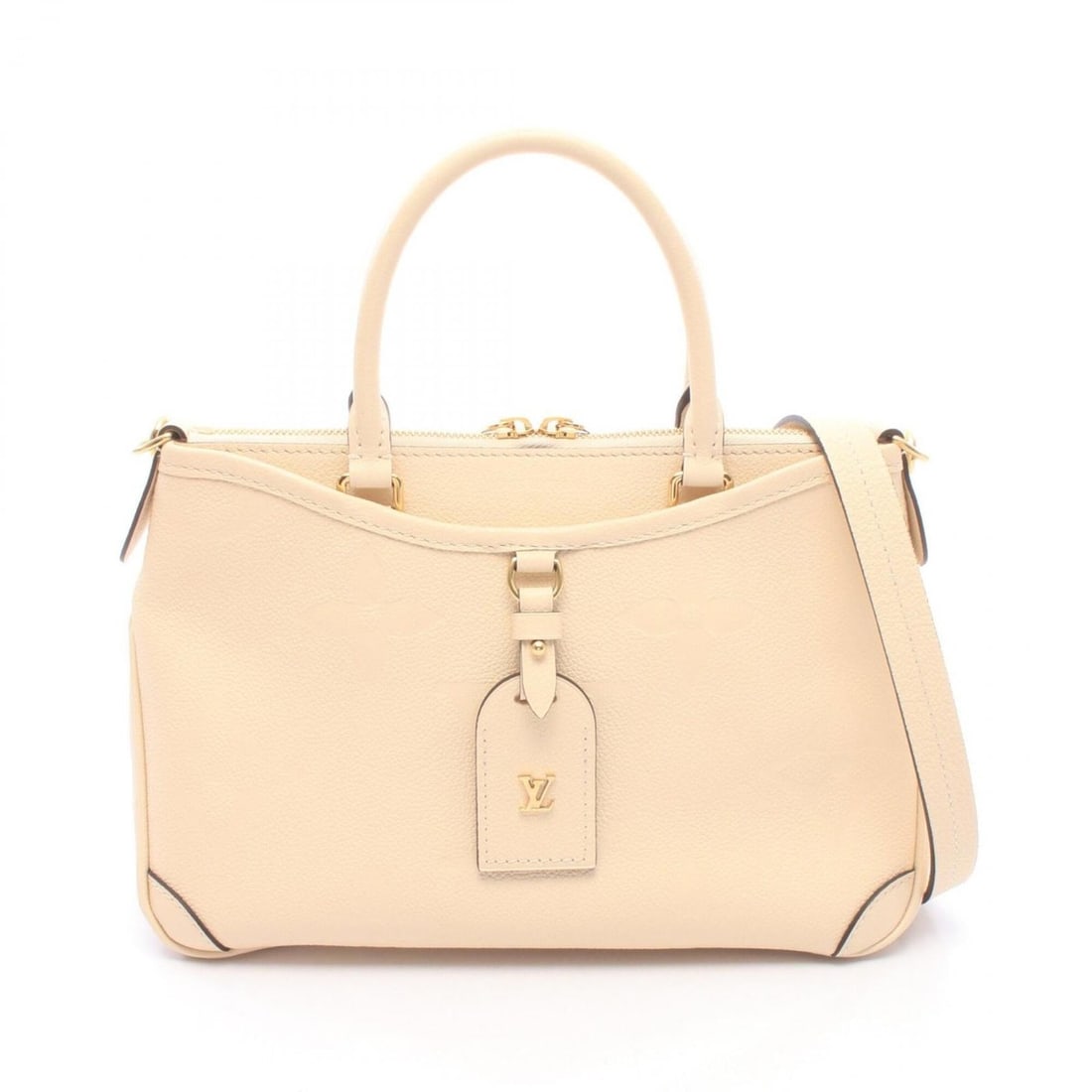 Louis Vuitton Trianon PM Monogram Empreinte Cream 2-Way Handbag, Leather, Empreinte, Women's, Beige,: --- Catalog ---Category: SizeSize (HxWxD): 18cm x 28cm x 8cm / 7.08'' x 11.02'' x 3.14''Category: DesignType: HandbagColor: Beige, CreamGender: WomenMaterial: Monogram Empreinte , Leather Category: Ge