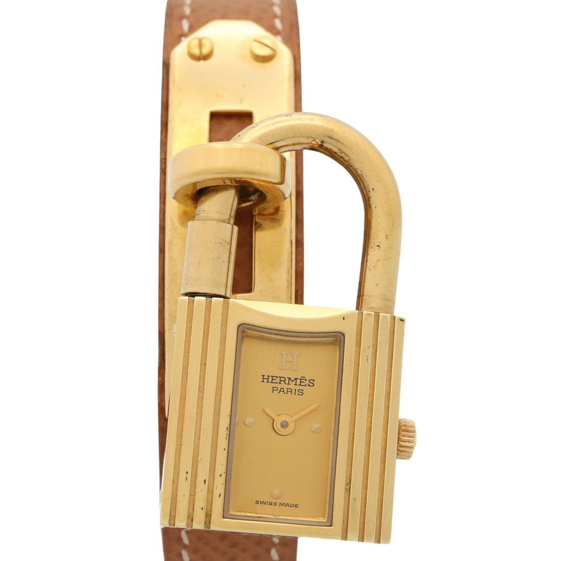 Hermes Kelly Watch, Gold Plated Leather Strap, Ladies' Champagne Color, KE1.201 (1 of 20)