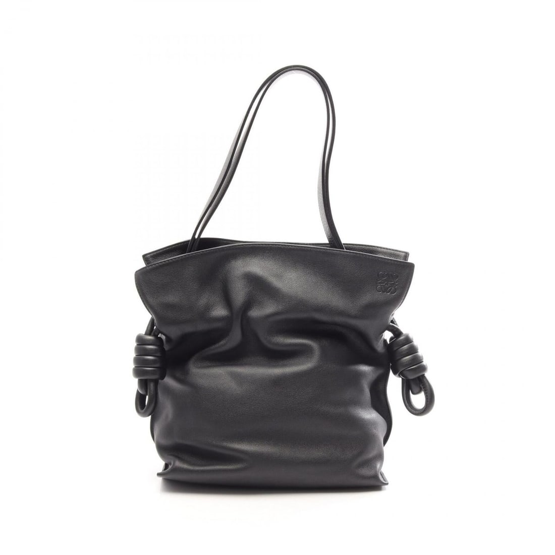 Loewe Flamenco Knot Small Shoulder Bag Handbag Leather Women's Black: --- Catalog ---Category: SizeSize (HxWxD): 28cm x 26cm x 11cm / 11.02'' x 10.23'' x 4.33''Category: DesignType: Handbag, Shoulder bagColor: BlackGender: WomenMaterial: Leather Category: GeneralBrand: 