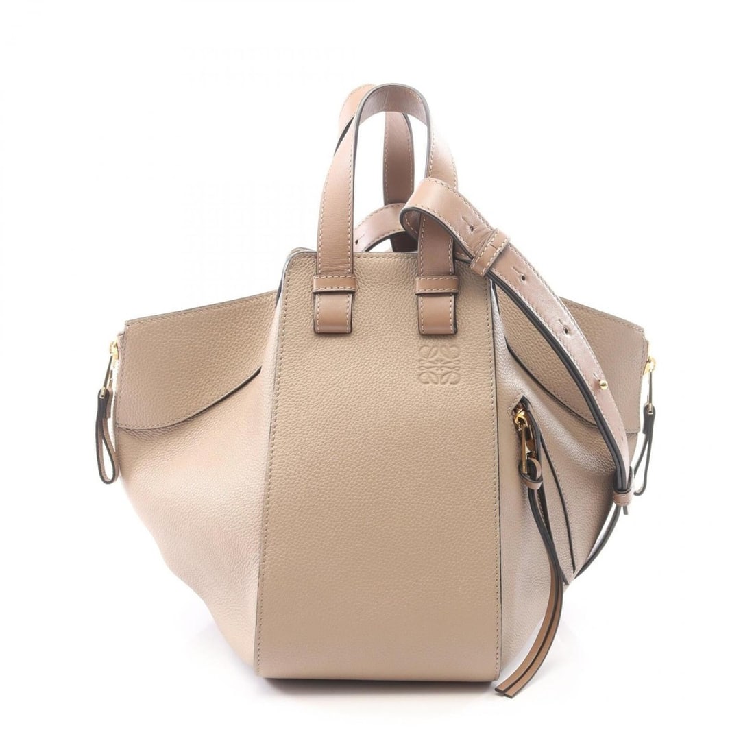 Loewe Hammock Bag Small 2-Way Handbag Leather Women's Beige/Gray (1 of 20)