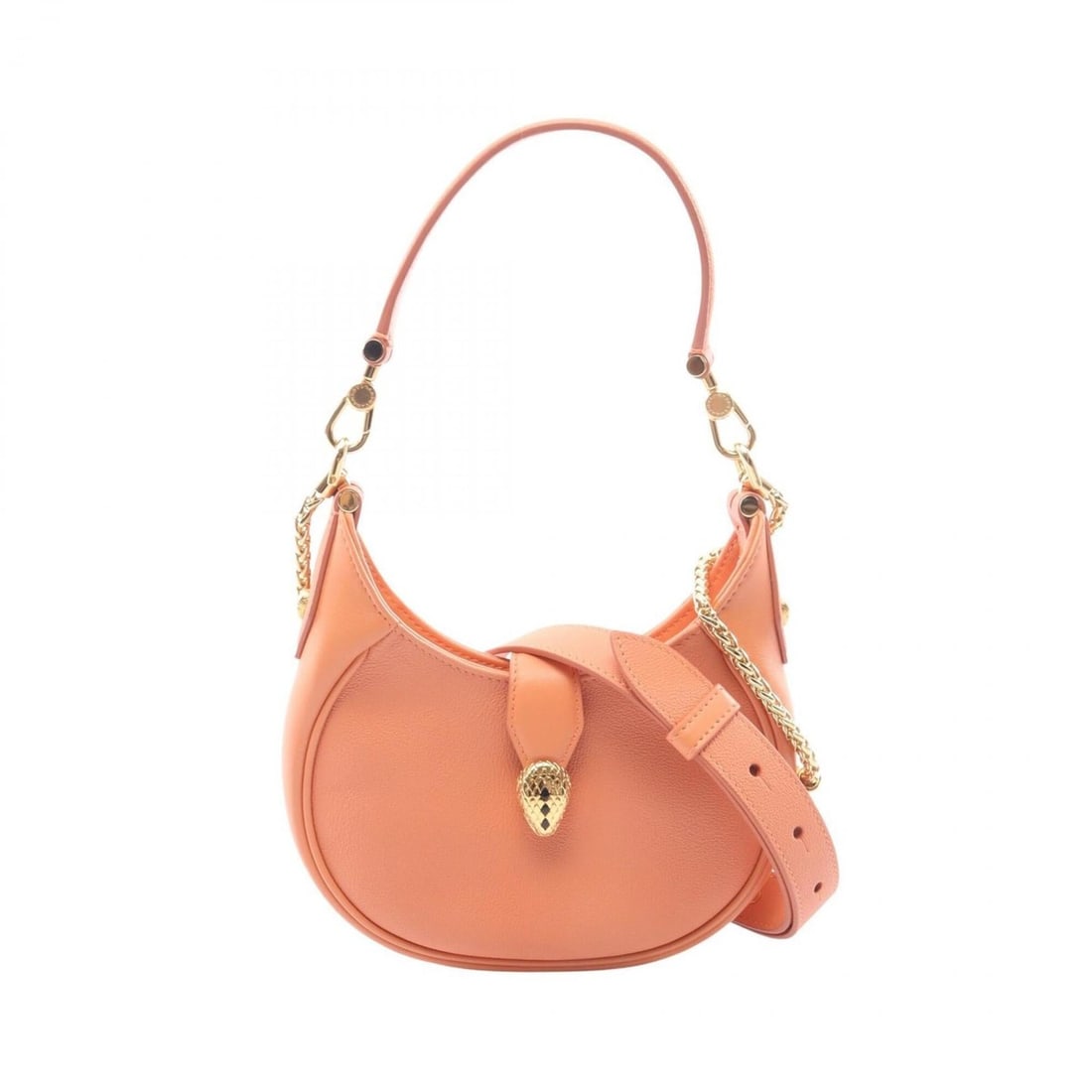 Bulgari BVLGARI Serpenti Ellipse Small 2-Way Shoulder Bag/Handbag Leather Women's Orange: --- Catalog ---Category: SizeSize (HxWxD): 12cm x 19cm x 3.5cm / 4.72'' x 7.48'' x 1.37''Category: DesignType: Handbag, Shoulder bagColor: OrangeGender: WomenMaterial: Leather Category: GeneralBrand: 
