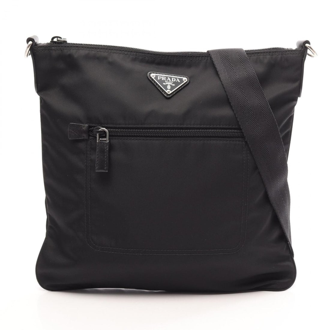 Prada PRADA Triangle Plate Shoulder Bag Handbag Nylon Women's Black (1 of 11)