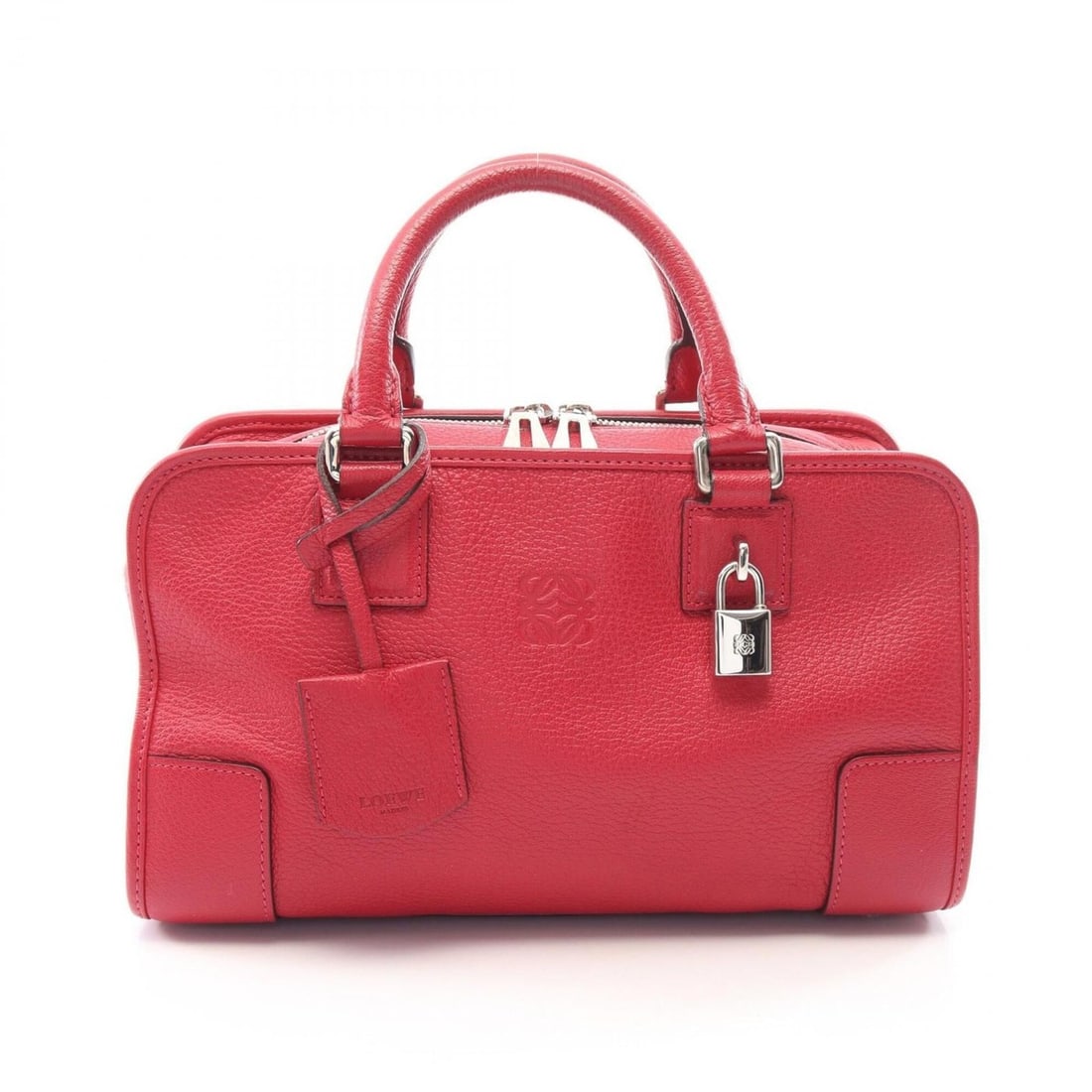 Loewe Amazona 28 Handbag, Leather, Women's, Red: --- Catalog ---Category: SizeSize (HxWxD): 16cm x 29cm x 12cm / 6.29'' x 11.41'' x 4.72''Category: DesignType: HandbagColor: Red colorGender: WomenMaterial: Leather Category: GeneralBrand: Loewe--- It