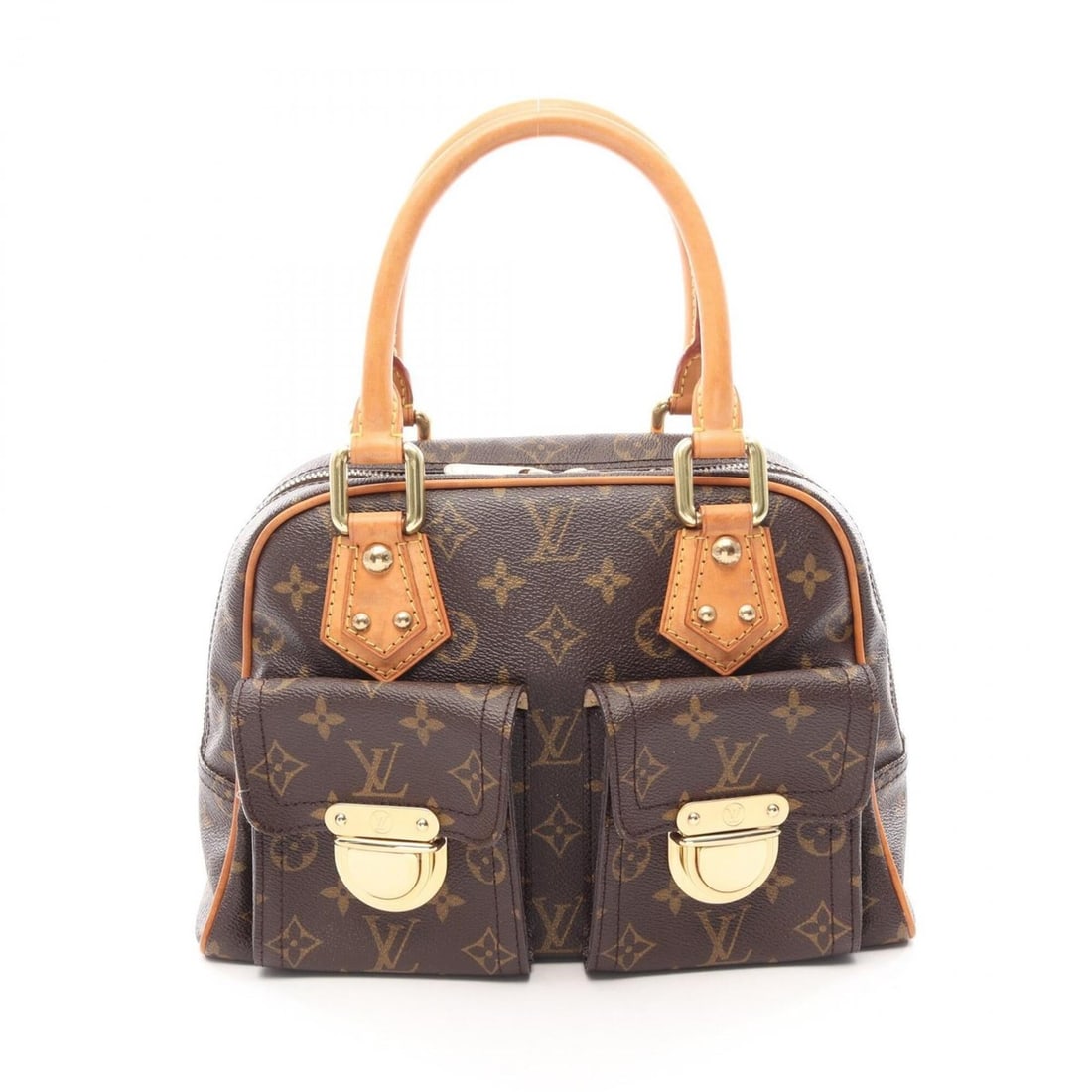 Louis Vuitton Manhattan PM Handbag, Coated Canvas and Leather, Monogram Pattern, Women's, Brown,: --- Catalog ---Category: SizeSize (HxWxD): 20cm x 29cm x 11cm / 7.87'' x 11.41'' x 4.33''Category: DesignType: HandbagColor: BrownGender: WomenMaterial: Coated canvas , Rayon Category: GeneralMPN: M40
