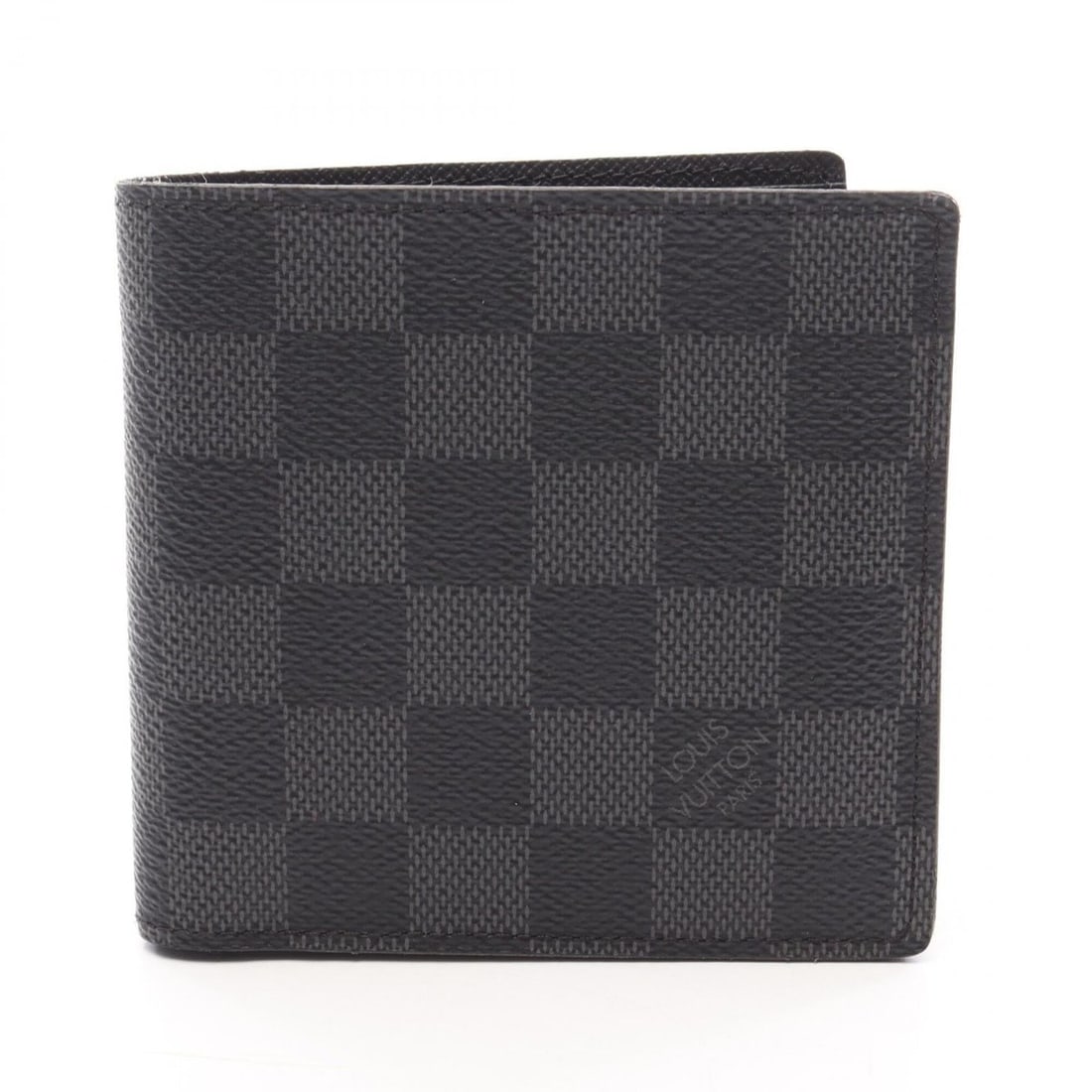 Louis Vuitton Portefeuille Marco Damier Graphite Bi-fold Wallet, Leather, Men's, Black, N62664: --- Catalog ---Category: SizeSize (HxWxD): 10.5cm x 11cm x 2.5cm / 4.13'' x 4.33'' x 0.98''Category: DesignType: Wallet (bi-fold)Color: BlackGender: MenMaterial: Leather , PVC Category: GeneralMPN: N6