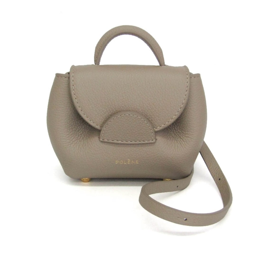 POLÈNE Numéro Un Micro Women's Leather Pouch Light Gray: --- Catalog ---Category: SizeSize (HxWxD): 10cm x 10cm x 5cm / 3.93'' x 3.93'' x 1.96''Strap Length: 100cm - 120cm / 39.36'' - 47.24''Handle Length: 11cm / 4.33''Category: DesignType: PouchColor: Ligh