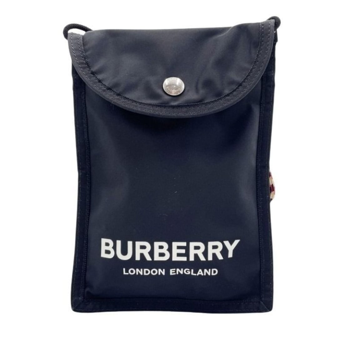 BURBERRY Shoulder Bag, Printed, Sacoche, Black Nylon, Men's & Women's, Phone Bag: --- Catalog ---Category: SizeSize (HxWxD): 20cm x 15cm / 7.87'' x 5.9''Category: DesignType: Pochette, Pouch, Shoulder bagColor: BlackGender: Men,WomenMaterial: Nylon Category: GeneralBrand: BurberryC