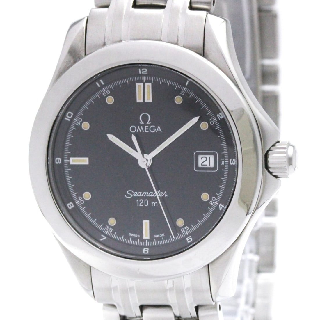 OMEGA Seamaster 120M Stainless Steel Quartz Mens Watch 2511.50 Polished: --- Catalog ---Category: SizeCase Diameter: 36mm / 1.42''Category: DesignType: WristwatchStyle: SportGender: MenColor (Dial): BlackMaterial (Band): Stainless steelMaterial (Case): Stainless steelCateg