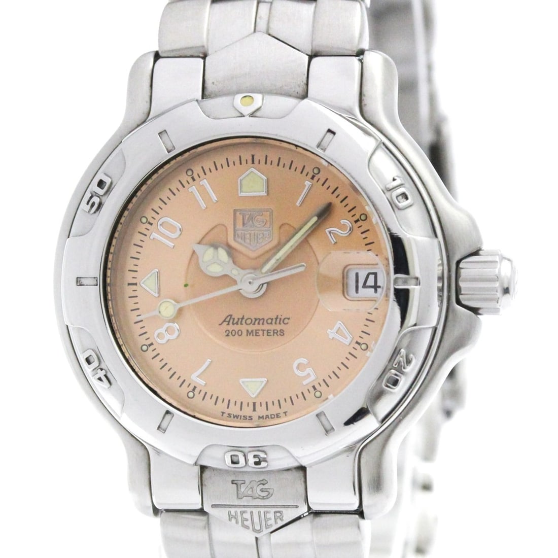 TAG HEUER 6000 Chronometer Steel Automatic Ladies Watch WH2315 Polished: --- Catalog ---Category: SizeCase Diameter: 29mm / 1.14''Category: DesignType: WristwatchStyle: SportGender: WomenColor (Dial): OrangeMaterial (Band): Stainless steelMaterial (Case): Stainless