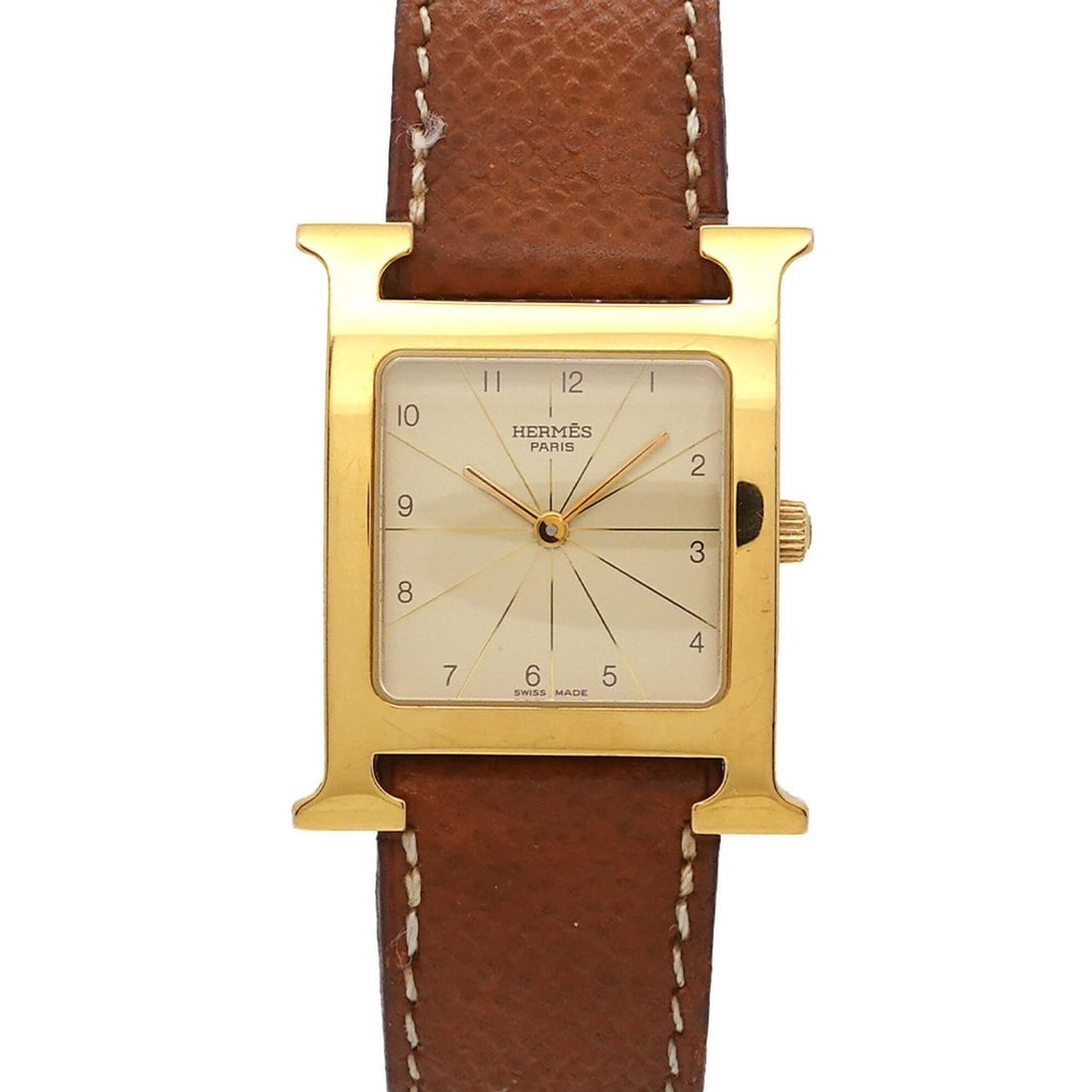 Hermes H-Watch RS1 501 Men's Watch Ivory Quartz H (1 of 7)