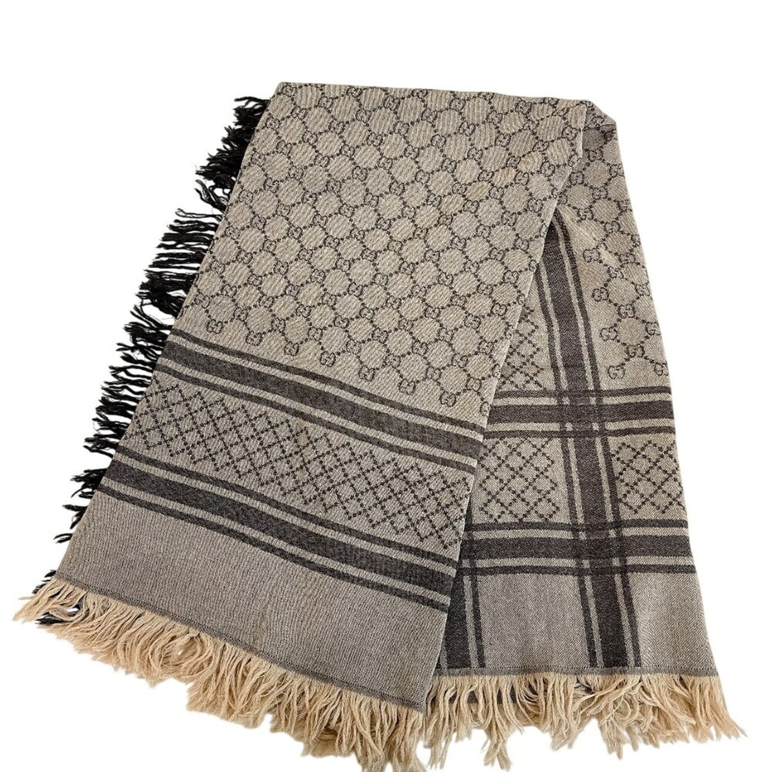 GUCCI GG Stole Scarf Brown (1 of 11)