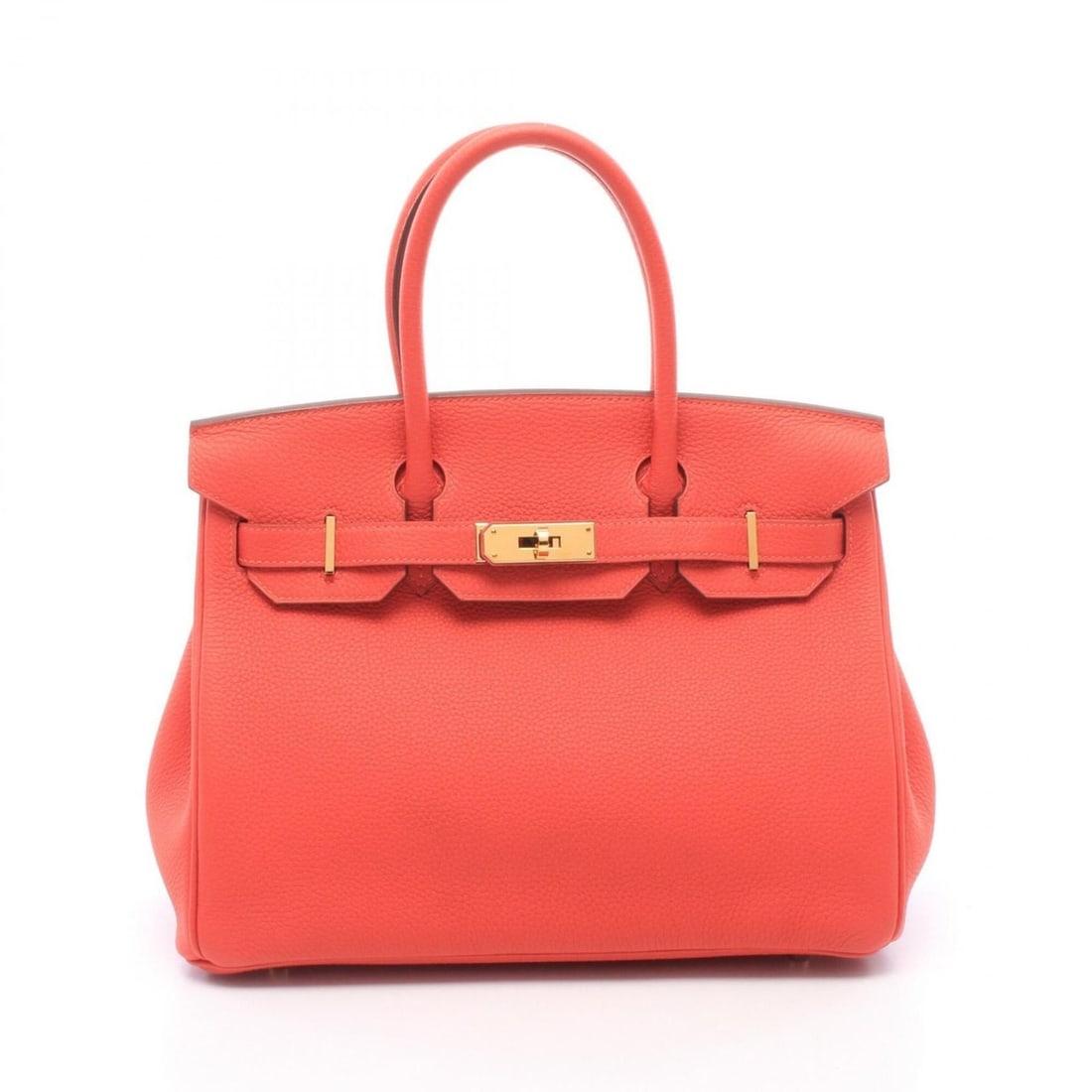 Hermes Birkin 30 Handbag, Leather, Togo Women's, Red, 027633CC: --- Catalog ---Category: SizeSize (HxWxD): 24cm x 30cm x 15cm / 9.44'' x 11.81'' x 5.9''Category: DesignType: HandbagColor: Bougainvillier, Red colorGender: WomenMaterial: Leather , Togo leather Hardw