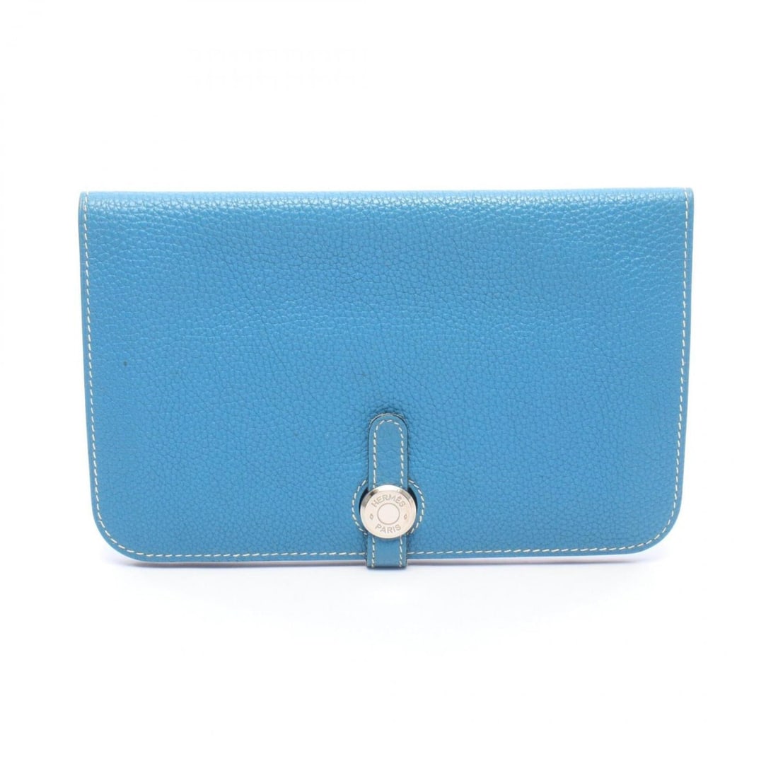 Hermes Dogon Duo GM Blue Jean Bi-fold Long Wallet, Leather, Taurillon Clemence Women's,: --- Catalog ---Category: SizeSize (HxWxD): 12cm x 20cm x 2cm / 4.72'' x 7.87'' x 0.78''Category: DesignType: Long wallet (bi-fold)Color: Blue, Blue jeanGender: WomenMaterial: Taurillon clemence leathe