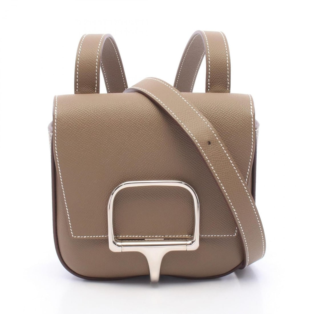 Hermes Della Cavalleria Mini Etoupe Shoulder Bag/Handbag, Leather, Veau Epsom, Women's, Gray, (1 of 20)